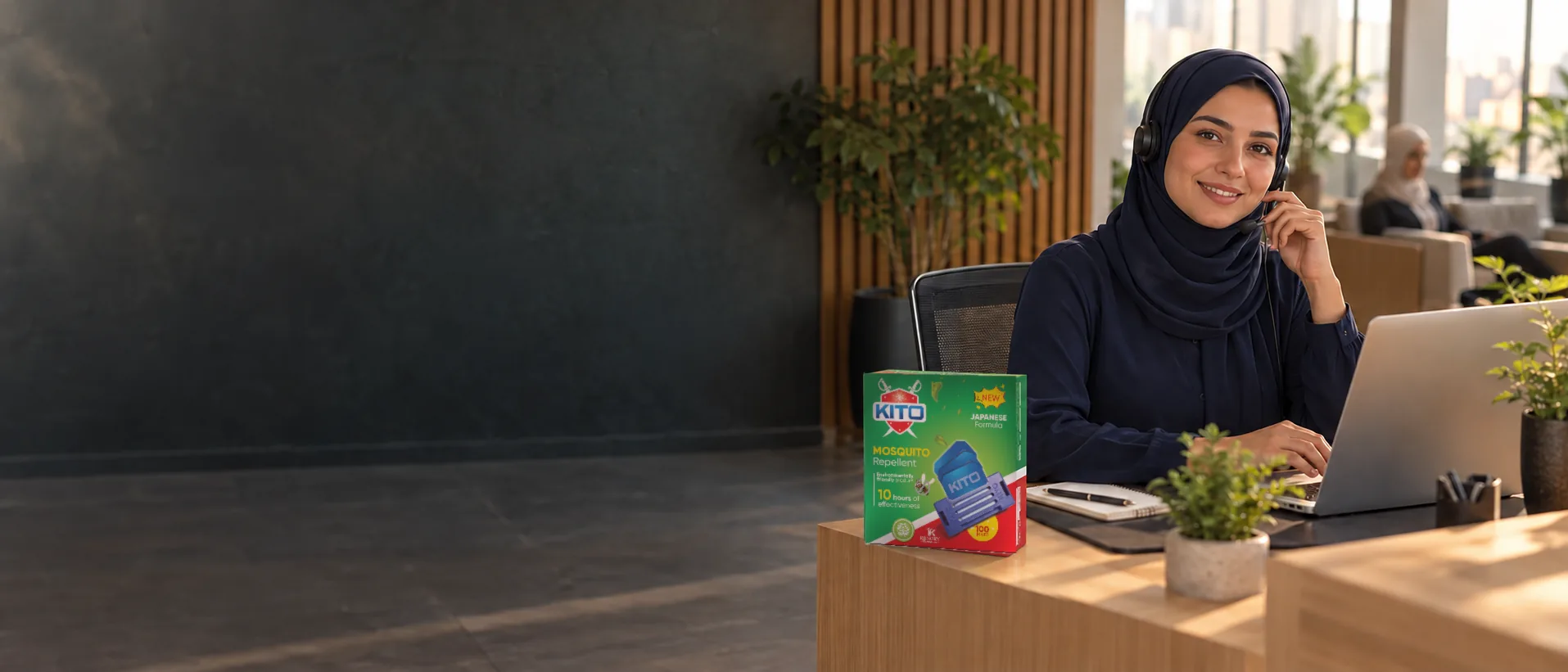 KITO customer service team member at her desk